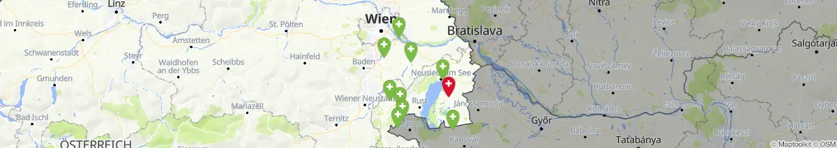 Kartenansicht für Apotheken-Notdienste in der Nähe von Mönchhof (Gemeinde, Burgenland) (74)